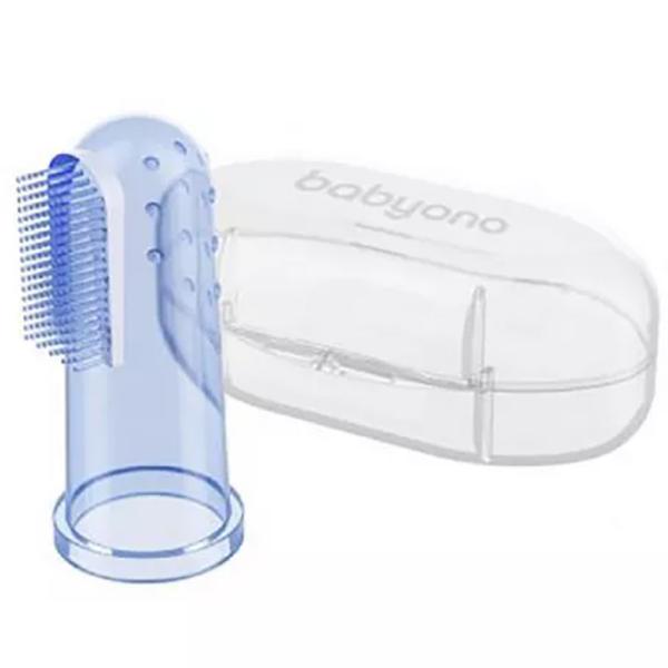 Зубная щетка на пальце BabyOno 0723/02 0+ / Синий photo 1