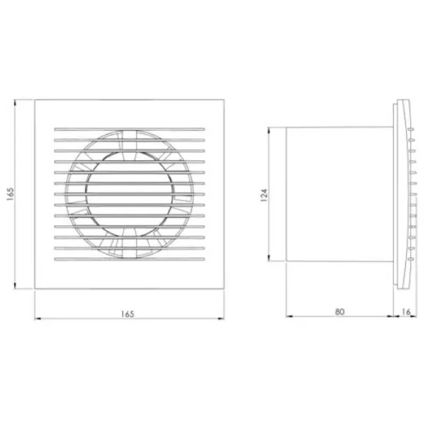 Ventilator de evacuare Europlast E-Extra EE125WP 16 W / 150 m³/oră photo 2