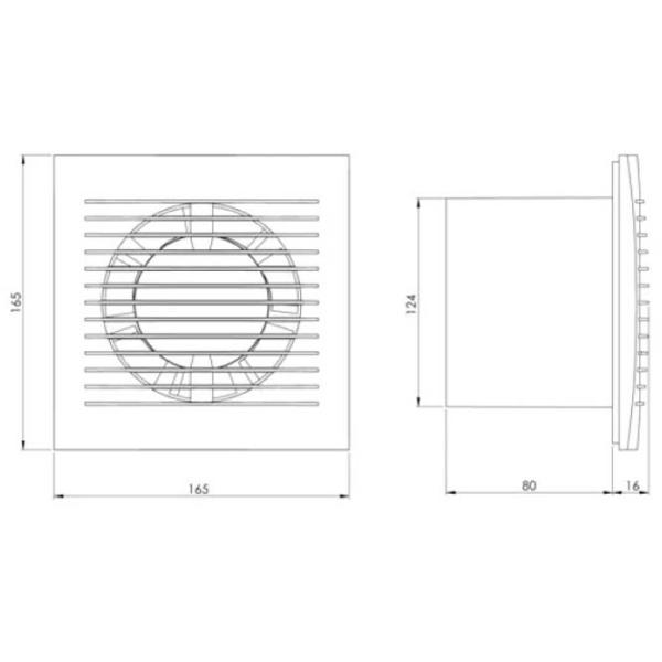 Ventilator de evacuare Europlast E-Extra EE125WP 16 W / 150 m³/oră photo 2