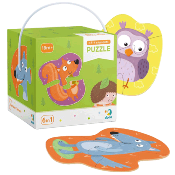 Puzzle DoDo Лесные животные 1.5+/ Количество деталей: 18 photo 1