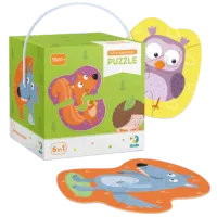 Puzzle DoDo Animalele din pădure 1.5+/ Numărul de piese: 18