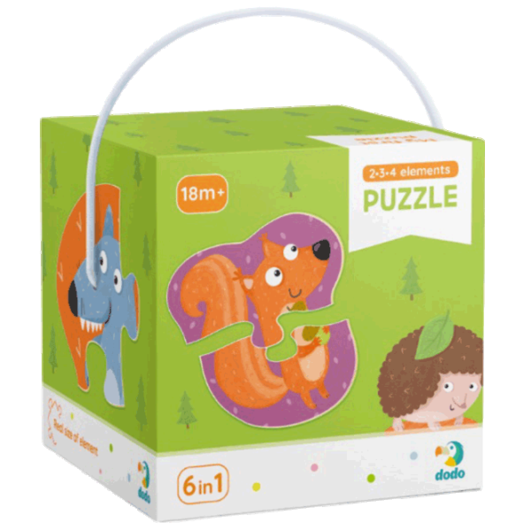 Puzzle DoDo Лесные животные 1.5+/ Количество деталей: 18 photo 2
