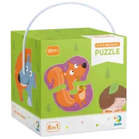 Puzzle DoDo Animalele din pădure 1.5+/ Numărul de piese: 18 photo 2