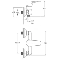 Set pentru duș Imprese Kit 21082 Metal / photo 2
