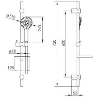 Set pentru duș Imprese Kit 21082 Metal / photo 3