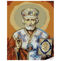 Pictură pe numere Strateg Icoană Sf. Nicolae SS1119 40 x 30 cm / Verticală