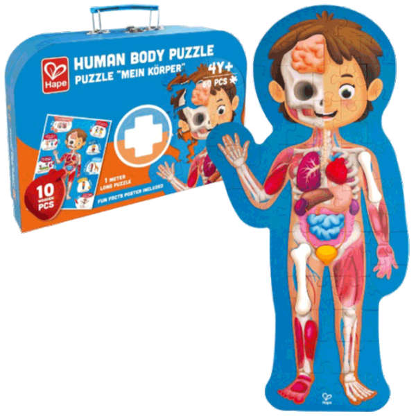 Puzzle Hape Как устроено тело человека 4+/ Количество деталей: 50 photo 1