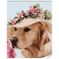 Картина по номерам Strateg Лабрадор в шляпе SS1133 40 x 30 cm / Вертикальная