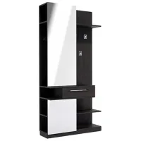 Шкаф для прихожей Indart ANTREU 03 ДСП / Черный