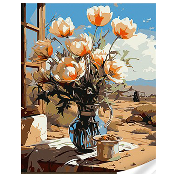 Pictură pe numere Strateg Maci delicați pe pervazul ferestrei SS1034 40 x 30 cm / Verticală photo 1 Pictură pe numere Strateg Maci delicați pe pervazul ferestrei SS1034 40 x 30 cm / Verticală photo 1