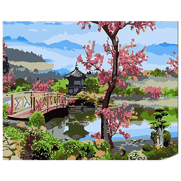 Pictură pe numere Strateg Grădină japoneză SS1087 40 x 30 cm / Orizontală photo 1 Pictură pe numere Strateg Grădină japoneză SS1087 40 x 30 cm / Orizontală photo 1