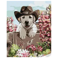 Картина по номерам Strateg Песик на стороже SS1024 40 x 30 cm / Вертикальная