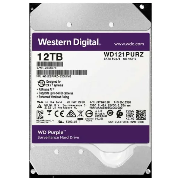 HDD Western Digital WD122PURP 12 ТБ  / Пурпурный photo 3