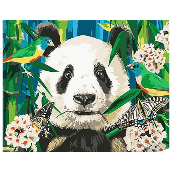 Картина по номерам Strateg Рай для панды SS1054 40 x 30 cm / Горизонтальная photo 1