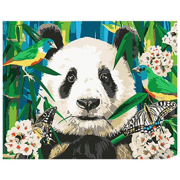 Картина по номерам Strateg Рай для панды SS1054 40 x 30 cm / Горизонтальная photo 1