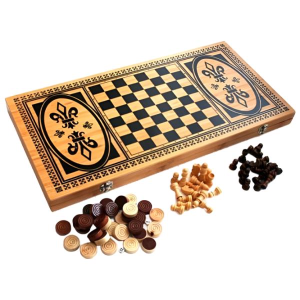 Настольная игра Insportline 3в1 3+/ Шахматы photo 1 Настольная игра Insportline 3в1 3+/ Шахматы photo 1