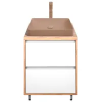 Шкаф с умывальником Montebella Sirius Напольная / ЛДСП / Бежевый