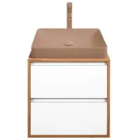 Шкаф с умывальником Montebella Sirius Настенная / ЛДСП / Бежевый