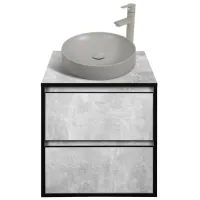 Dulap cu lavoar Montebella Loft Pe perete / PAL / Gray