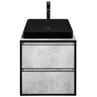 Dulap cu lavoar Montebella Loft Pe perete / PAL / Black