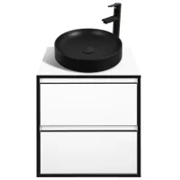 Dulap cu lavoar Montebella Eclipse Pe perete / PAL / Black