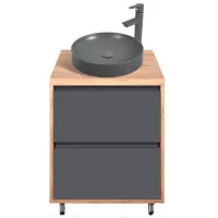 Dulap cu lavoar Montebella Spirit Pe podea / PAL / Gray