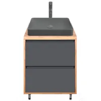 Шкаф с умывальником Montebella Spirit Напольная / ЛДСП / Серый