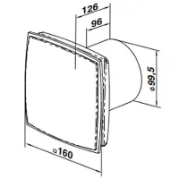 Ventilator de evacuare Ventika MODERN LIGHT LD L 14 W / 88 m³/oră photo 3