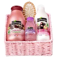 Наборы косметики для женщин Cottage COFFRET LAIT CERISE NOIRE & PISTACHE 3 / 0.05л