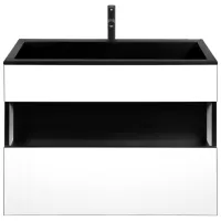 Dulap cu lavoar Montebella Enzo Eclipse Pe perete / PAL / Black