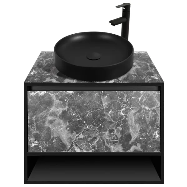 Dulap cu lavoar Montebella Sirius Pe perete / PAL / Black photo 1