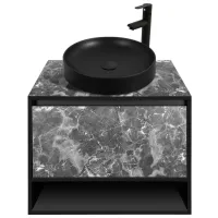 Dulap cu lavoar Montebella Sirius Pe perete / PAL / Black