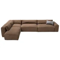 Угловой диван Indart Infinity 04 (857232) Ткань / Коричневый
