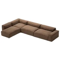 Canapea de colț Indart Infinity 04 (857232) Stofă / Brown photo 2