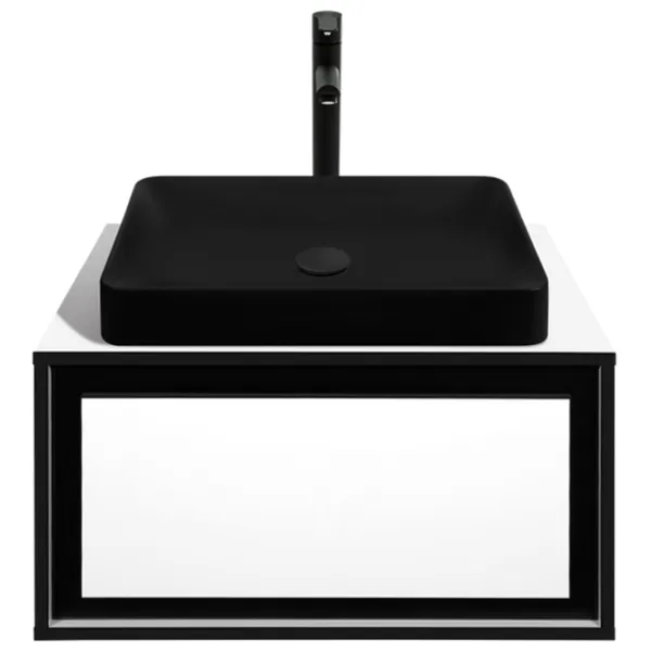 Dulap cu lavoar Montebella Eclipse Pe perete / PAL / Black photo 1