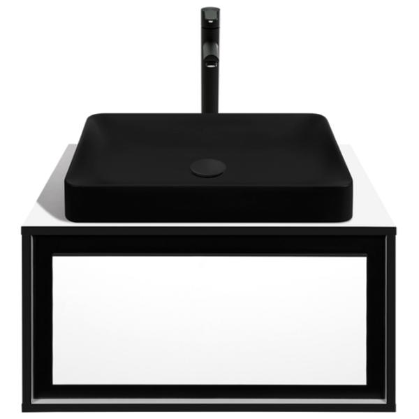 Dulap cu lavoar Montebella Eclipse Pe perete / PAL / Black photo 1
