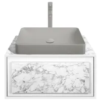 Dulap cu lavoar Montebella Bianco Pe perete / PAL / Gray