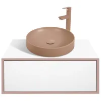 Шкаф с умывальником Montebella Terra Настенная / ЛДСП / Бежевый