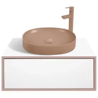 Шкаф с умывальником Montebella Terra Настенная / ЛДСП / Бежевый