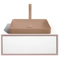 Шкаф с умывальником Montebella Terra Настенная / ЛДСП / Бежевый