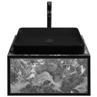 Dulap cu lavoar Montebella Nero Pe perete / PAL / Black