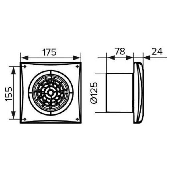 Ventilator de evacuare DICITI AURA 5 10 W / 180 m³/oră photo 4
