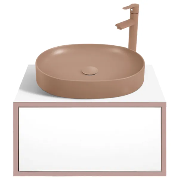 Dulap cu lavoar Montebella Terra Pe perete / PAL / Beige photo 1