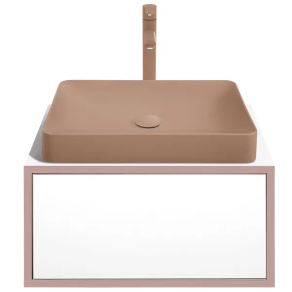 Dulap cu lavoar Montebella Terra Pe perete / PAL / Beige photo 1