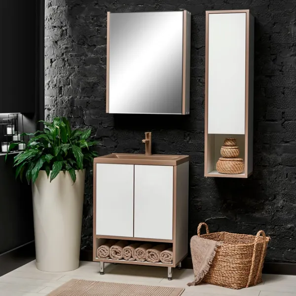 Dulap cu lavoar Montebella Eclipse Pe podea / PAL / Beige photo 2