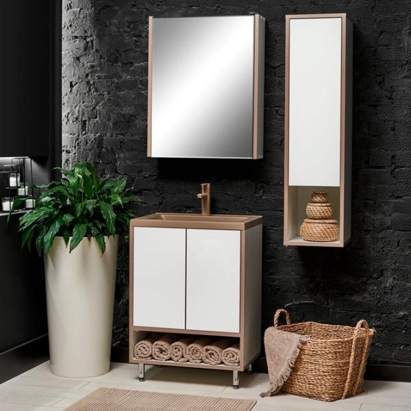 Dulap cu lavoar Montebella Eclipse Pe podea / PAL / Beige photo 2