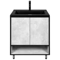 Dulap cu lavoar Montebella Loft Pe podea / PAL / Black