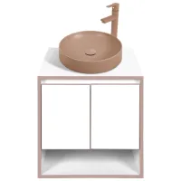 Dulap cu lavoar Montebella Terra Pe podea / PAL / Beige