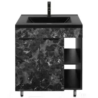 Dulap cu lavoar Montebella Nero Pe podea / PAL / Black