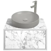 Dulap cu lavoar Montebella Bianco Pe perete / PAL / Gray